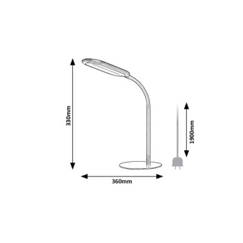Lampa de birou LED Adelmo negru Rabalux 74007, 10W