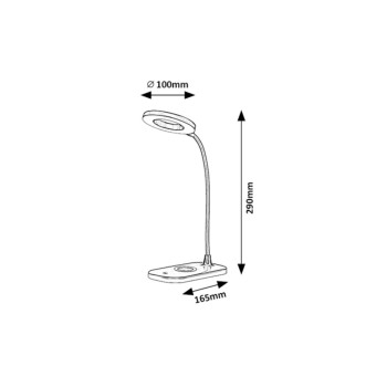 Lampa de birou LED Hardin negru Rabalux 74013, 5W