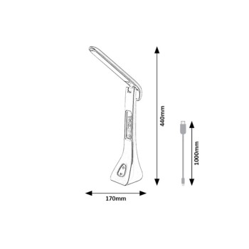 Lampa de birou LED Amato negru Rabalux 74041, 7W