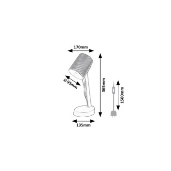 Lampa de birou Solvet maro Rabalux 74089, 1xE14