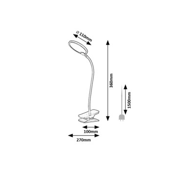 Lampa de birou LED Marcin negru Rabalux 74199, 7W