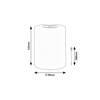 Lampa de birou LED Tipy alb Rabalux 74209, 0.8W