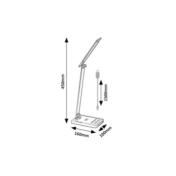 Lampa de birou LED Traze negru Rabalux 74213, 5W