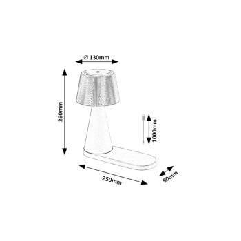 Lampa de birou LED Zavier alb Rabalux 74214, 5W
