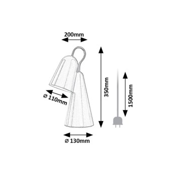 Lampa de birou Rabal negru Rabalux 74225, 1xE14