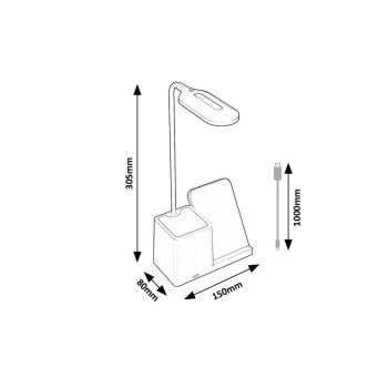 Lampa de birou LED Cerie negru Rabalux 74232, 4W