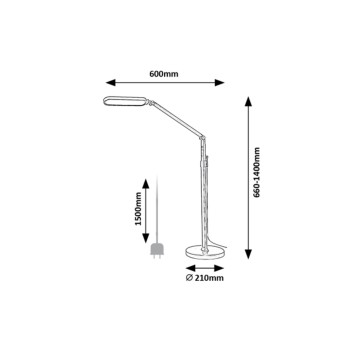 Lampadar LED Draco negru Rabalux 2310, 13W