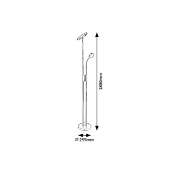 Lampadar LED Ophus negru mat Rabalux 3240, 23W