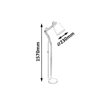 Lampadar Thomas alb Rabalux 4192, 1xE27