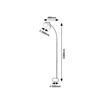 Lampadar Daron alb mat Rabalux 5239, 1xE27