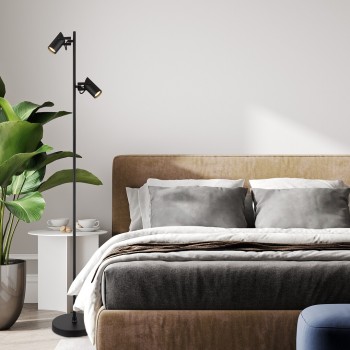 Lampadar Maximilian negru mat Rabalux 73046, 2xGU10