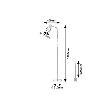 Lampadar Azim negru Rabalux 74003, 1xE27