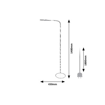 Lampadar LED Adelmo negru Rabalux 74009, 10W