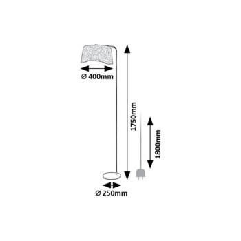 Lampadar Farelia negru Rabalux 74019, 1xE27