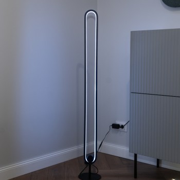 Lampadar LED Barto negru mat Rabalux 74051, 19W