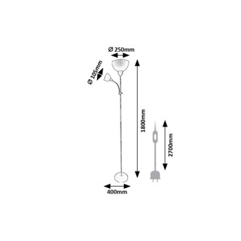 Lampadar Action Pro gri-bej Rabalux 74103, 1xE27