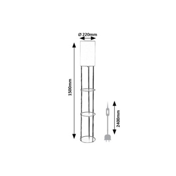 Lampadar Bronn negru Rabalux 74106, 1xE27