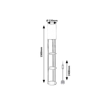 Lampadar Bronn gri-bej Rabalux 74107, 1xE27