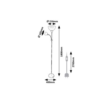 Lampadar Action Pro negru Rabalux 74109, 1xE27