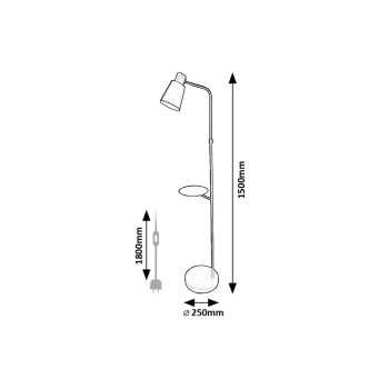 Lampadar Azim2 negru Rabalux 74229, 1xE27