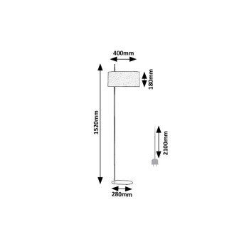 Lampadar Narmin negru mat Rabalux 74240, 1xE27