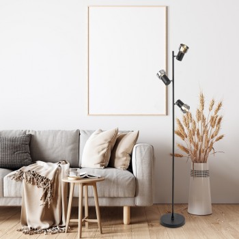 Lampadar Hatice negru Rabalux 74279, 3xE14