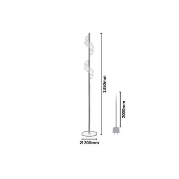 Lampadar LED Zofrael auriu Rabalux 74415, 12W