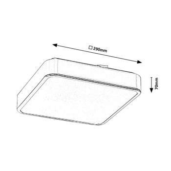 Plafoniera baie LED Wolimir crom Rabalux 2982, 22W