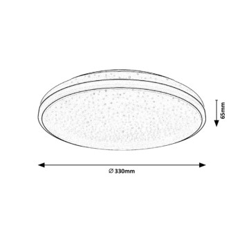 Plafoniera baie LED Slava negru Rabalux 3054, 18W