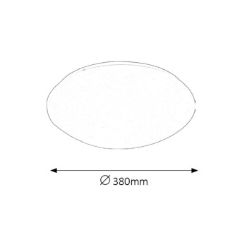 Plafoniera baie LED Lucas alb Rabalux 3439, 24W