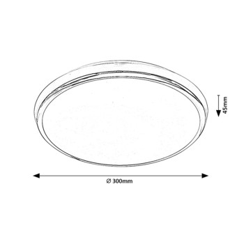 Plafoniera baie LED Balthasar crom Rabalux 3464, 18W