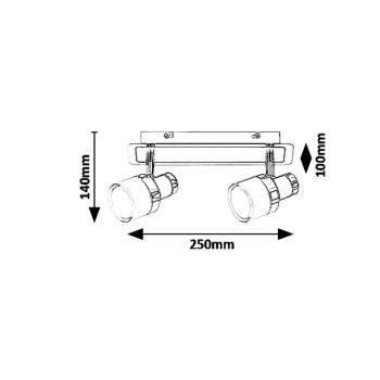 Plafoniera baie LED Harold negru Rabalux 5022, 10W