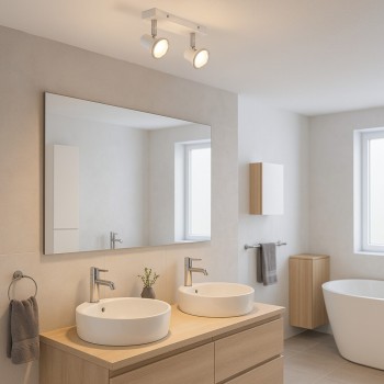 Plafoniera baie Steve alb Rabalux 5498, 2xGU10