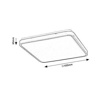 Plafoniera baie LED Alenzo alb Rabalux 71424, 36W, 3000K