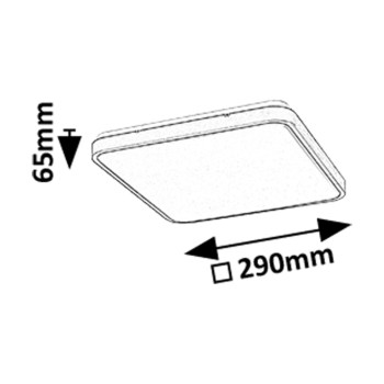 Plafoniera baie LED Alenzo negru Rabalux 71432, 24W