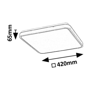 Plafoniera baie LED Alenzo negru Rabalux 71433, 36W, 3000-4000K