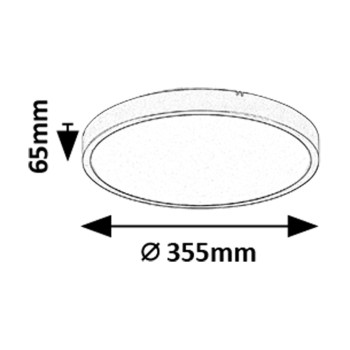 Plafoniera baie LED Alenzo negru Rabalux 71437, 24W, 3000-4000K