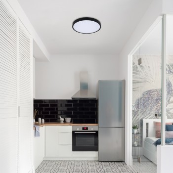 Plafoniera baie LED Alenzo negru Rabalux 71438, 24W, 3000K