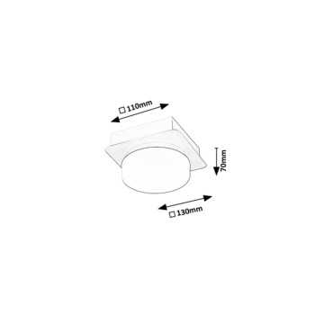 Plafoniera baie LED Attichus negru mat Rabalux 75001, 5W