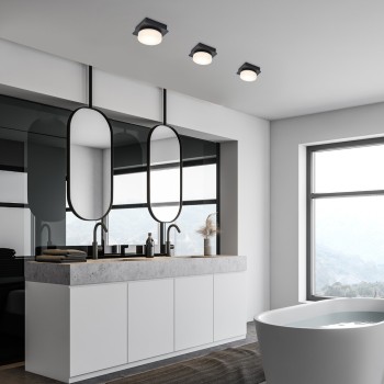 Plafoniera baie LED Attichus negru mat Rabalux 75001, 5W