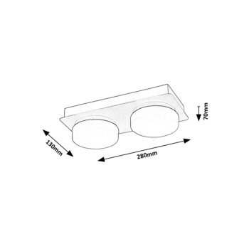 Plafoniera baie LED Attichus negru mat Rabalux 75002, 11W