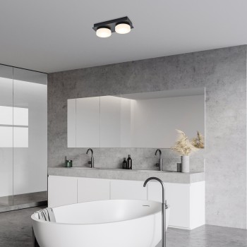 Plafoniera baie LED Attichus negru mat Rabalux 75002, 11W