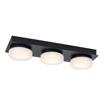 Plafoniera baie LED Attichus negru mat Rabalux 75003, 18W