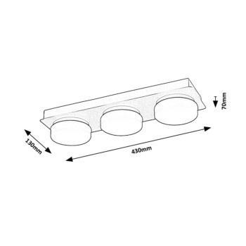 Plafoniera baie LED Attichus negru mat Rabalux 75003, 18W