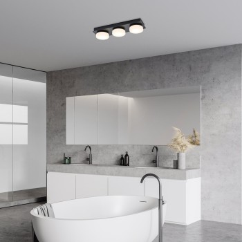 Plafoniera baie LED Attichus negru mat Rabalux 75003, 18W