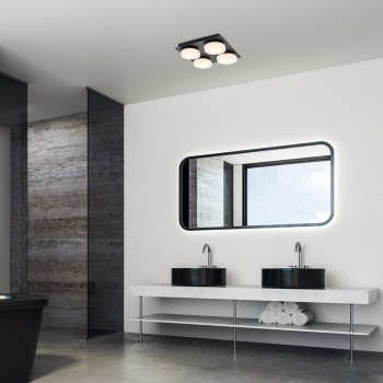 Plafoniera baie LED Attichus negru mat Rabalux 75004, 21W