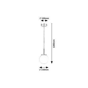 Plafoniera baie Togo crom Rabalux 75007, 1xE14