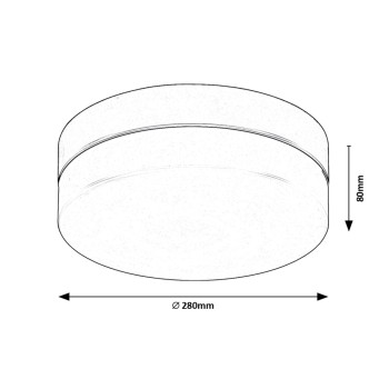 Plafoniera baie LED Gaelo negru Rabalux 75026, 18W
