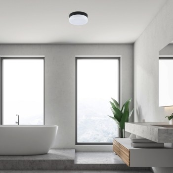 Plafoniera baie LED Gaelo negru Rabalux 75026, 18W