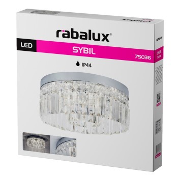 Plafoniera baie Sybil crom Rabalux 75036, 6xG9